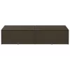 Barna polyrattan kerti tárolóláda 220x50x58 cm