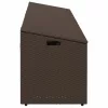 Barna polyrattan kerti tárolóláda 220x50x58 cm