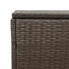 Barna polyrattan kerti tárolóláda 220x50x58 cm