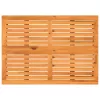 Fekete polyrattan kerti asztal akácfa lappal 105x75x72 cm