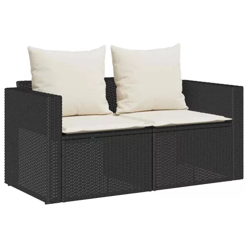 5 részes polyrattan kerti kanapé garnitúra párnákkal stackable