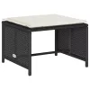 5 részes polyrattan kerti kanapé garnitúra párnákkal stackable