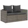 5 részes polyrattan kerti kanapé garnitúra párnákkal stackable
