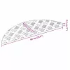 Rácsos lemezek 10 pcs Ezüst 60 x 18 cm Alumínium