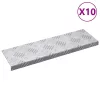 Rácsos lemezek 10 pcs Ezüst 60 x 18 cm Alumínium