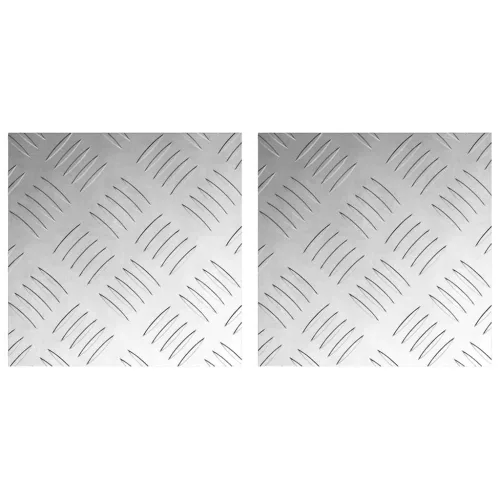 Rácsos lemezek 2 pcs Ezüst 20 x 20 cm Alumínium