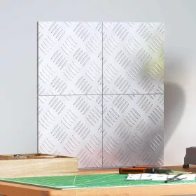 Rácsos lemezek 4 pcs Ezüst 20 x 20 cm Alumínium