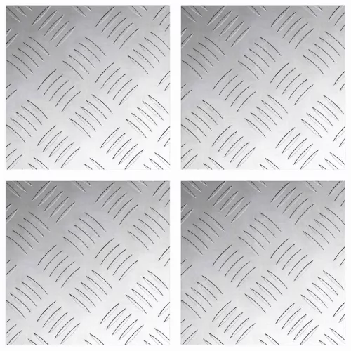 Rácsos lemezek 4 pcs Ezüst 20 x 20 cm Alumínium