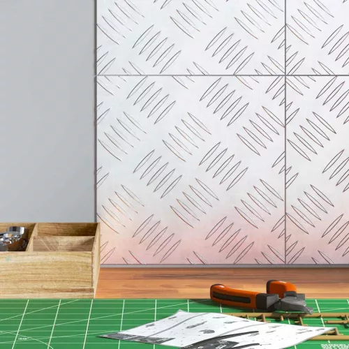 Rácsos lemezek 4 pcs Ezüst 20 x 20 cm Alumínium