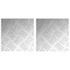 Rácsos lemezek 2 pcs Ezüst 20 x 20 cm Alumínium