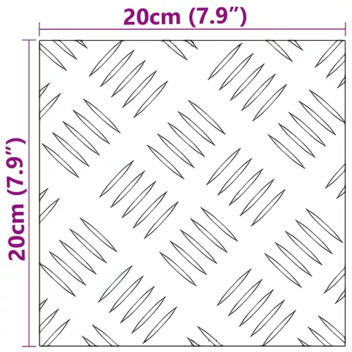 Rácsos lemezek 2 pcs Ezüst 20 x 20 cm Alumínium