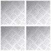 Rácsos lemezek 4 pcs Ezüst 20 x 20 cm Alumínium