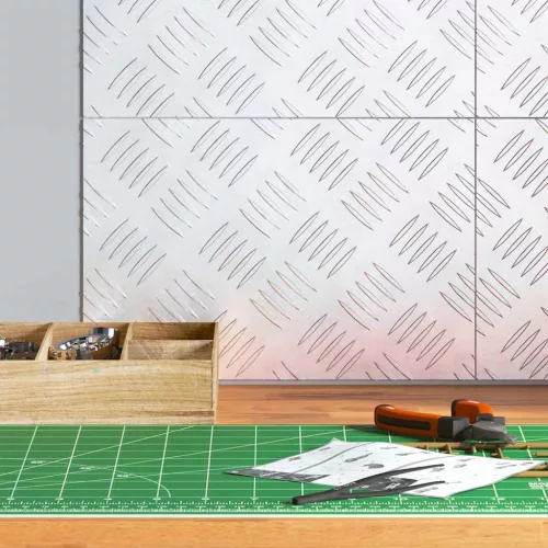 Rácsos lemezek 4 pcs Ezüst 30 x 20 cm Alumínium