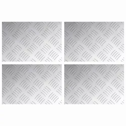 Rácsos lemezek 4 pcs Ezüst 30 x 20 cm Alumínium