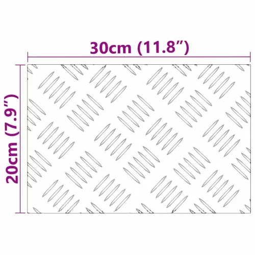 Rácsos lemezek 4 pcs Ezüst 30 x 20 cm Alumínium
