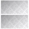 Rácsos lemezek 2 pcs Ezüst 40 x 20 cm Alumínium