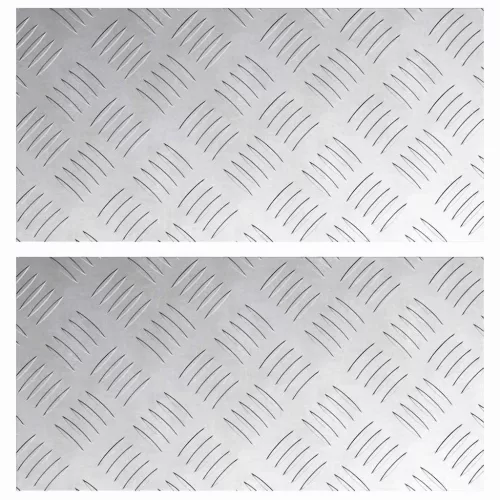 Rácsos lemezek 2 pcs Ezüst 40 x 20 cm Alumínium