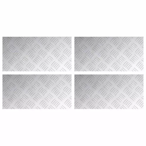 Rácsos lemezek 4 pcs Ezüst 40 x 20 cm Alumínium