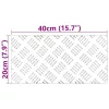 Rácsos lemezek 2 pcs Ezüst 40 x 20 cm Alumínium