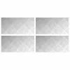 Rácsos lemezek 4 pcs Ezüst 40 x 20 cm Alumínium