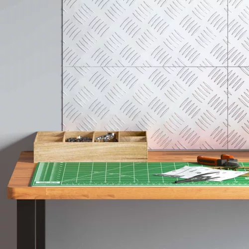 Rácsos lemezek 4 pcs Ezüst 40 x 20 cm Alumínium