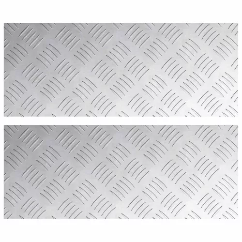 Rácsos lemezek 2 pcs Ezüst 50 x 20 cm Alumínium