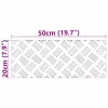 Rácsos lemezek 2 pcs Ezüst 50 x 20 cm Alumínium