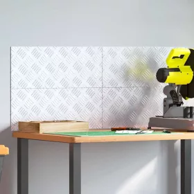 Rácsos lemezek 4 pcs Ezüst 50 x 20 cm Alumínium