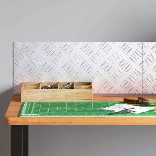 Rácsos lemezek 2 pcs Ezüst 50 x 20 cm Alumínium