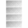 Rácsos lemezek 4 pcs Ezüst 50 x 20 cm Alumínium