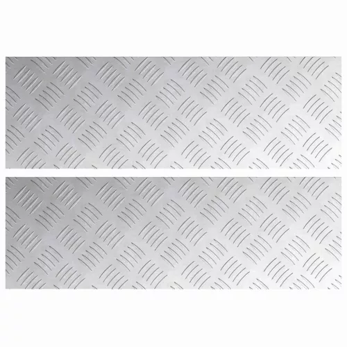 Rácsos lemezek 2 pcs Ezüst 60 x 20 cm Alumínium