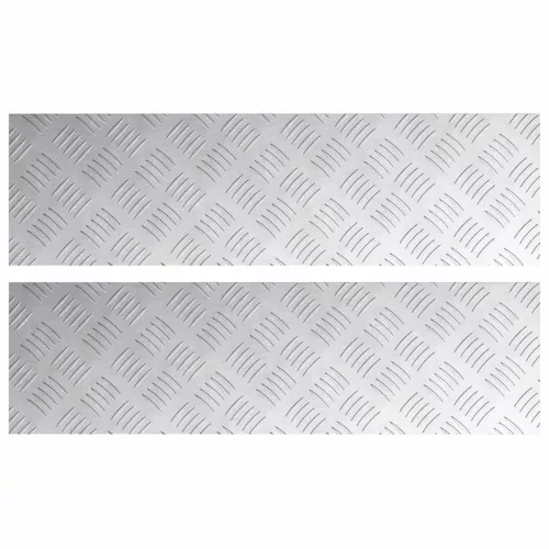 Rácsos lemezek 2 pcs Ezüst 70 x 20 cm Alumínium