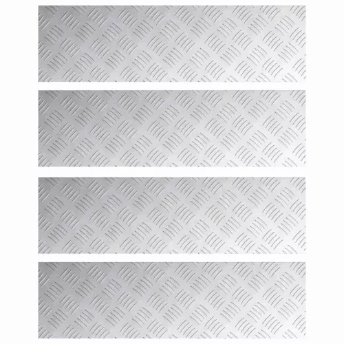 Rácsos lemezek 4 pcs Ezüst 70 x 20 cm Alumínium