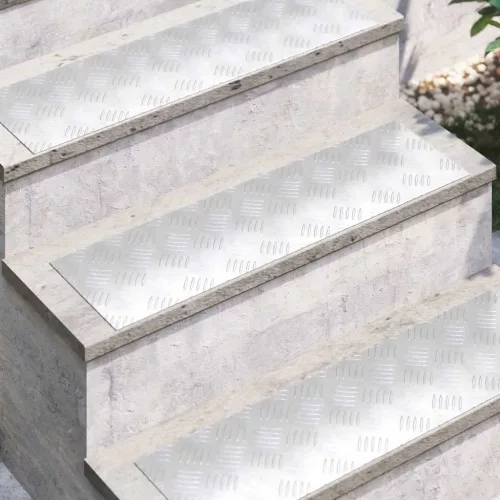 Rácsos lemezek 4 pcs Ezüst 70 x 20 cm Alumínium