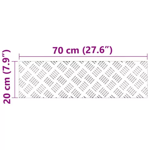 Rácsos lemezek 4 pcs Ezüst 70 x 20 cm Alumínium