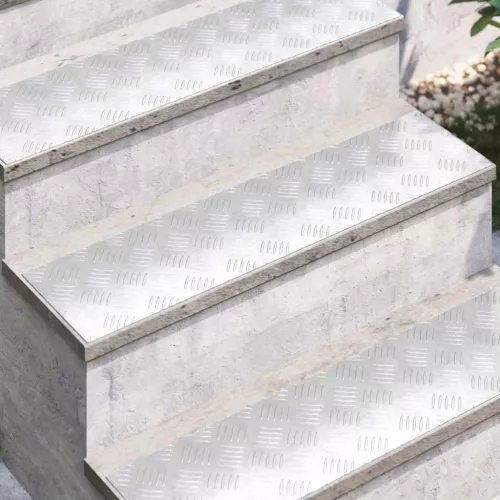 Rácsos lemezek 4 pcs Ezüst 80 x 20 cm Alumínium