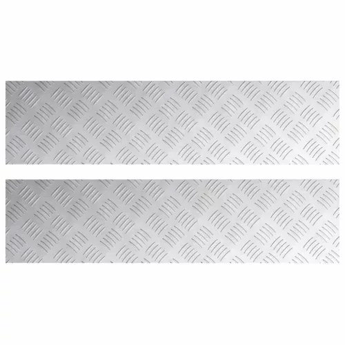 Rácsos lemezek 2 pcs Ezüst 80 x 20 cm Alumínium