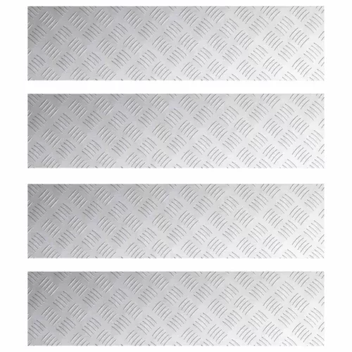 Rácsos lemezek 4 pcs Ezüst 80 x 20 cm Alumínium