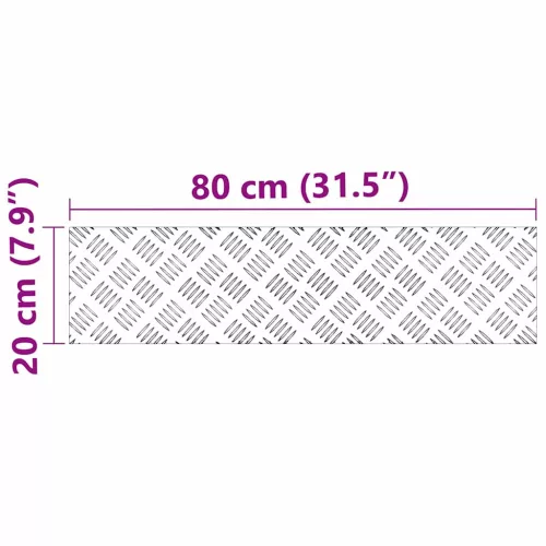 Rácsos lemezek 4 pcs Ezüst 80 x 20 cm Alumínium