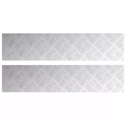 Rácsos lemezek 2 pcs Ezüst 90 x 20 cm Alumínium