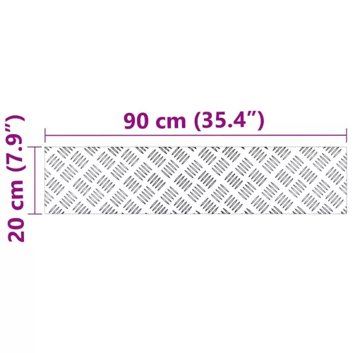 Rácsos lemezek 2 pcs Ezüst 90 x 20 cm Alumínium