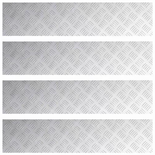 Rácsos lemezek 4 pcs Ezüst 90 x 20 cm Alumínium