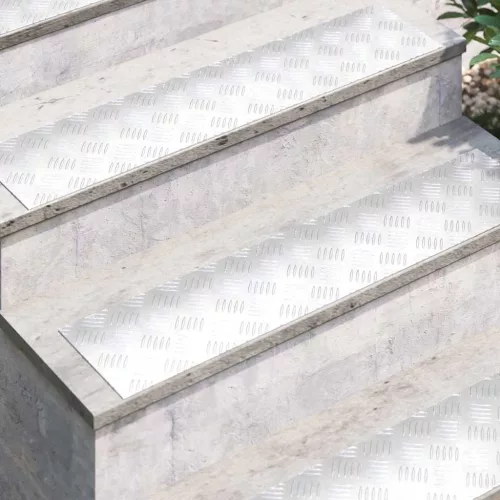 Rácsos lemezek 4 pcs Ezüst 90 x 20 cm Alumínium