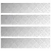 Rácsos lemezek 4 pcs Ezüst 100 x 20 cm Alumínium