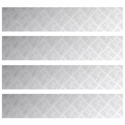 Rácsos lemezek 4 pcs Ezüst 100 x 20 cm Alumínium