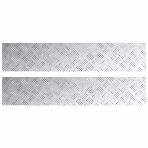 Rácsos lemezek 2 pcs Ezüst 100 x 20 cm Alumínium