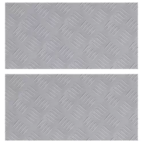 Rácsos lemezek 2 pcs Ezüst 50 x 25 cm Alumínium