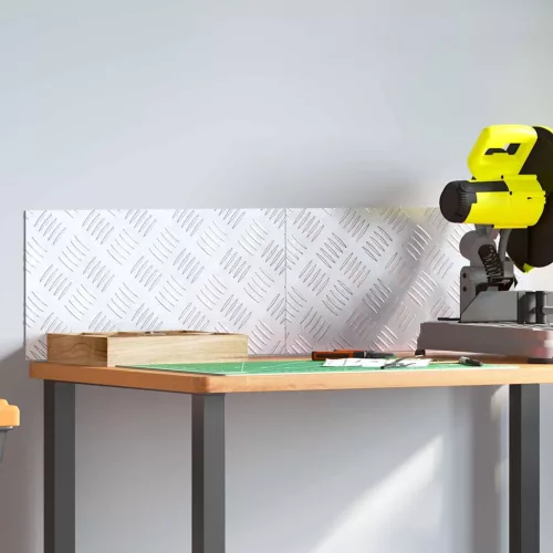 Rácsos lemezek 2 pcs Ezüst 50 x 25 cm Alumínium