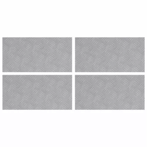 Rácsos lemezek 4 pcs Ezüst 50 x 25 cm Alumínium