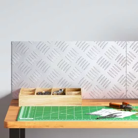 Rácsos lemezek 2 pcs Ezüst 50 x 25 cm Alumínium